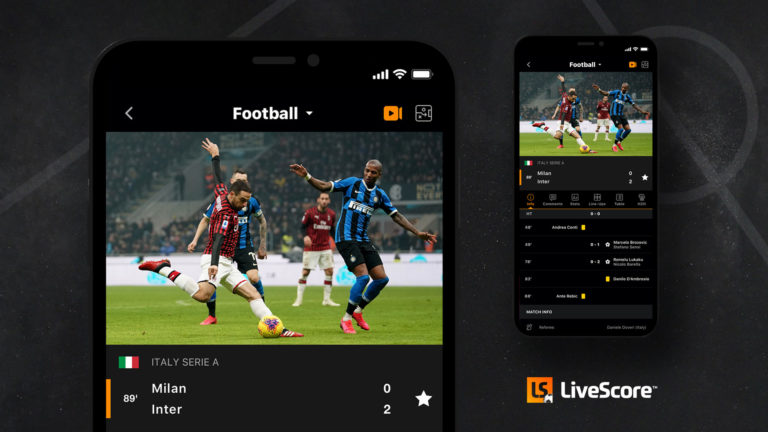 Serie A and the Portuguese Primeira Liga will be available on LiveScore's app 